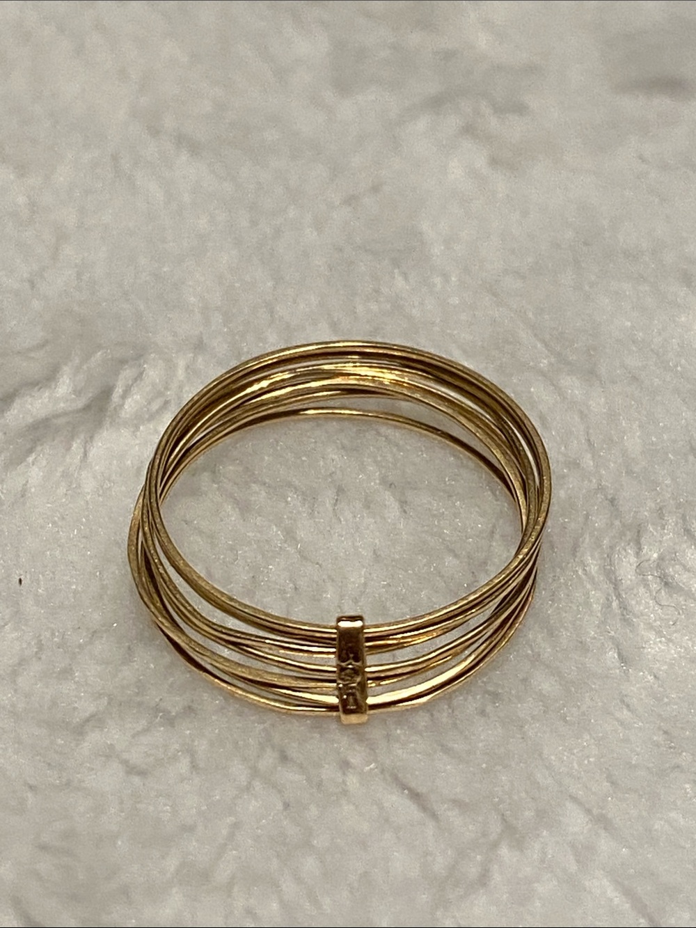 Vintage 14k Gold seven day Multi-Band Ring